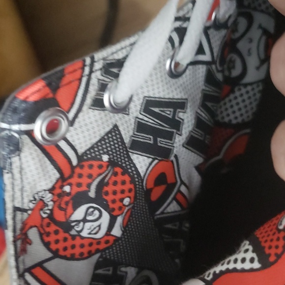 Converse Harley Quinn Hi Top Sneakers Women's 8 Men's 6 Gothic DC Comics Joker - Picture 8 of 12